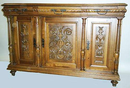 french antique grotesque decoration renaissance cabinet