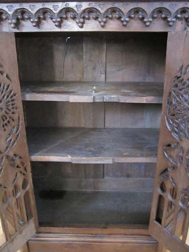 4190-interior gothic cabinet open tracery