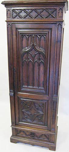 french antique cabinet half-armoire or homme-debout bonnetiere