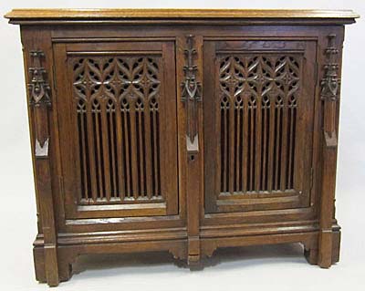 small french antique gothic-cabinet