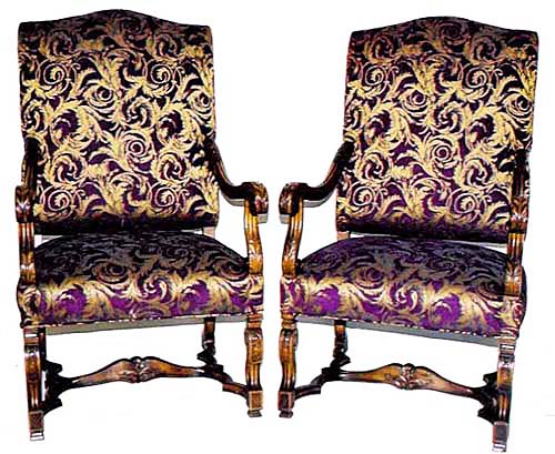 french antique 2 Louis XIV Style Chairs