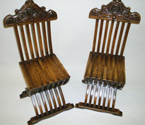 french antique 2 "X" Chairs