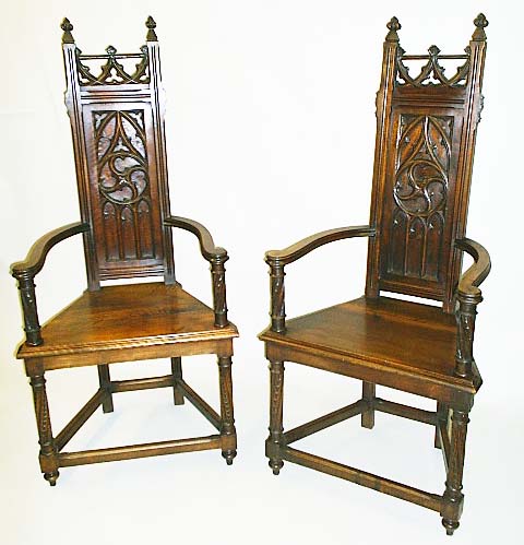 4118-2 Gothic Armchairs (caquetoires)
