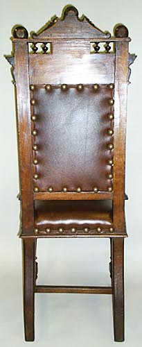 4128-leather dining chair rear view