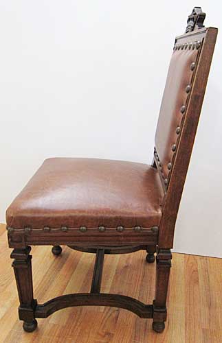 4175-side view of leather dining chair
