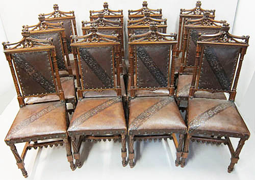 #3214-Gothic thone high-backed Armchair