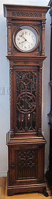 french antique gothic grandfather clock