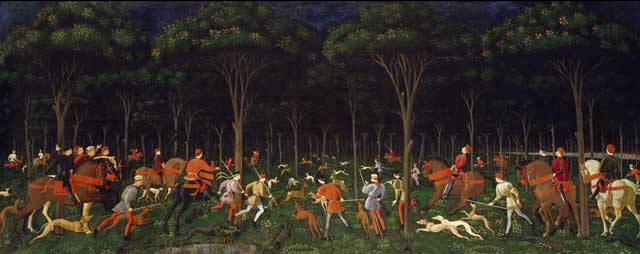 uccello hunt in the forest