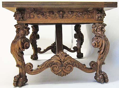 5219-side view below french antique dining table