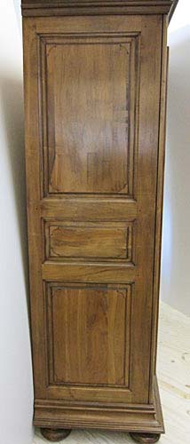 1017-side view of walnut armoire