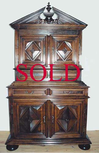 massive french antique cabinet with fleurs-de-lys sold