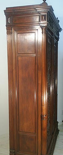 3092-side view of antique armoire
