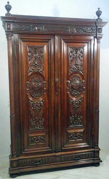 french antique armoire renaissance style walnut