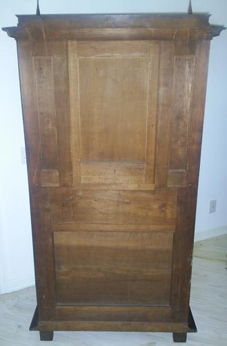 3097-back side of antique chivalry cabinet