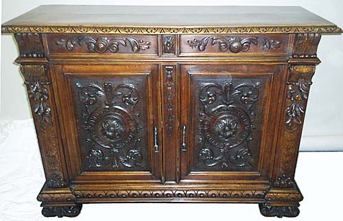 italian buffet cabinet with renaissance ornament