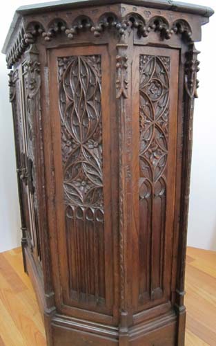 4190-side view of gothic cabinet