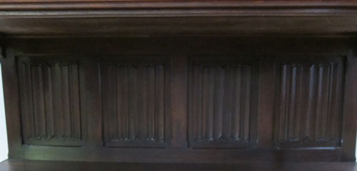5112a-linenfold panels on potboard of gothic cabinet