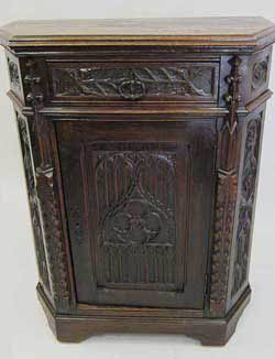 french antique small gothic cabinet