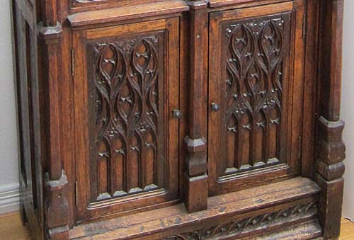 5179-gothic armoire lower section