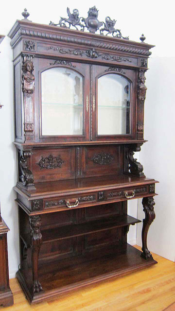 5183a-french antique renaissance revival cabinet