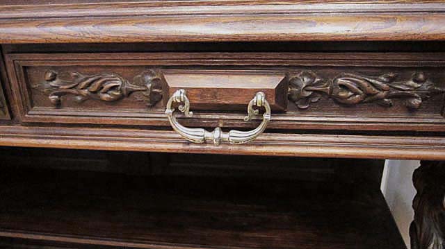 5183a-central drawer of antique cabinet