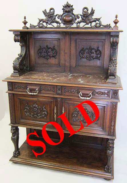 french antique renaissance dessert cabinet