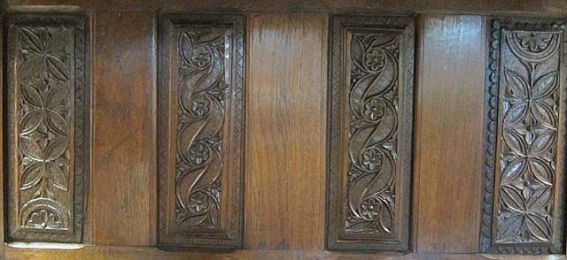 5185-back panel of base of gothic cabinet