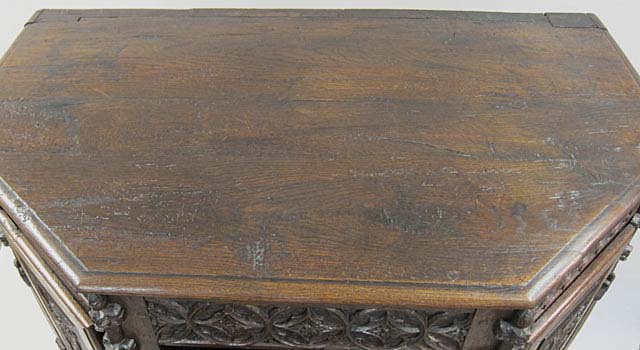 5185-top of antique gothic cabinet