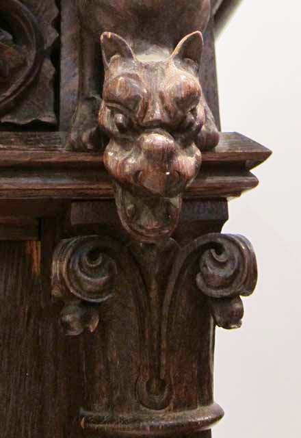 5193-corinthian column atop gothic armoire