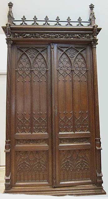 gothic armoire with gargoyles
