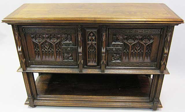 5197-view from above of french gothic cabinet