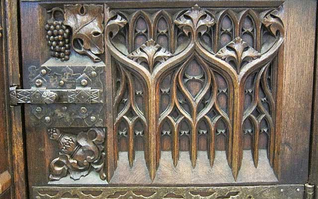 5197-right door of french gothic cabinet
