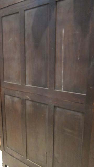 5205-back of antique armoire with wine theme
