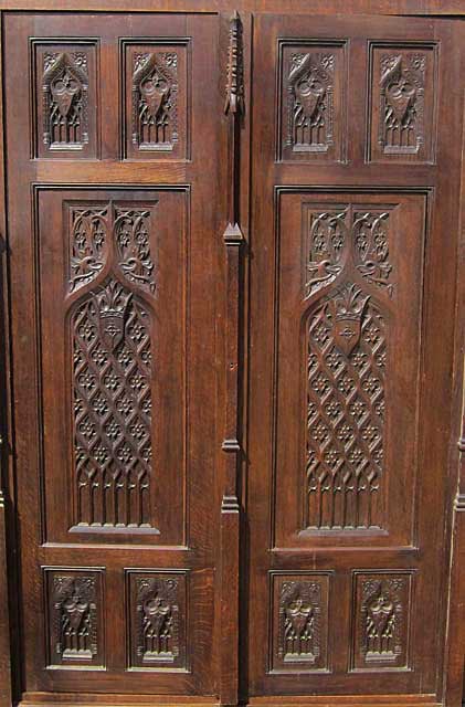 gothic armoire front doors