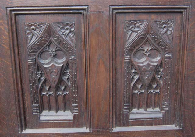 gothic armoire heraldic panels