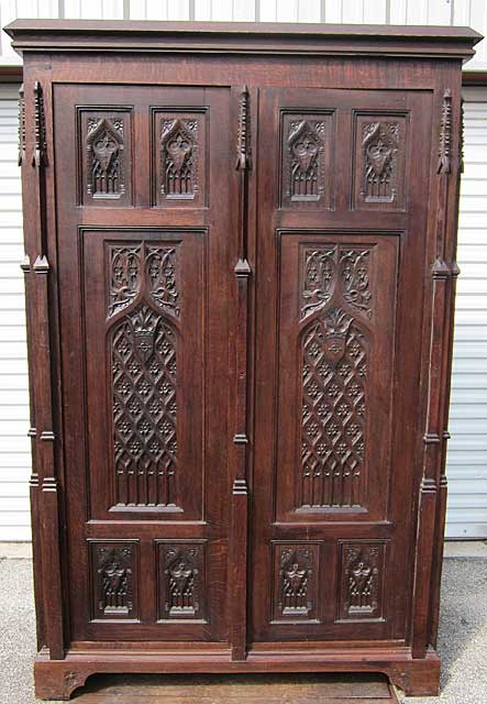 huge french gothic armoire
