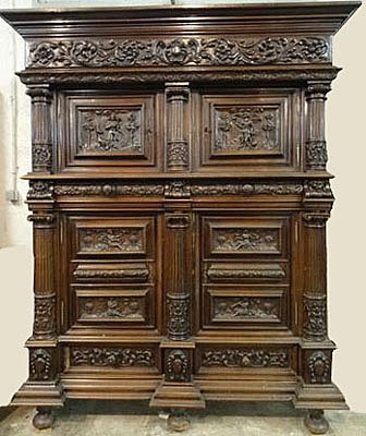 huge french antique cabinet renaissance style