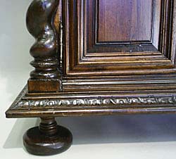 9230-lower left of cabinet with bun foot