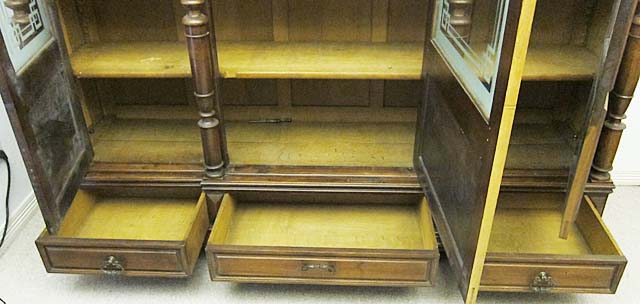 interior of lower bookcase