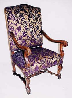 3106-purple antique louis xiv chair