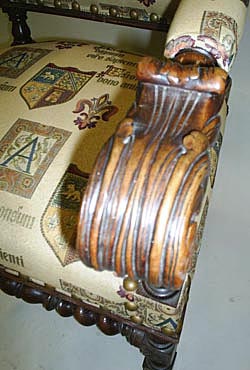 3211-arm of antique armchair