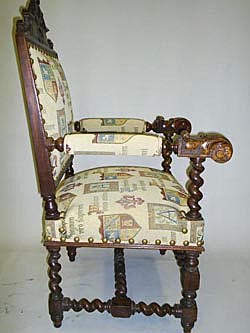 3211-side view of antique chair