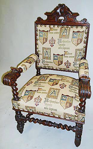 french antique Gothic Armchair