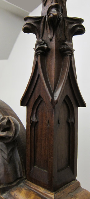 3214-base of finial on gothic chair