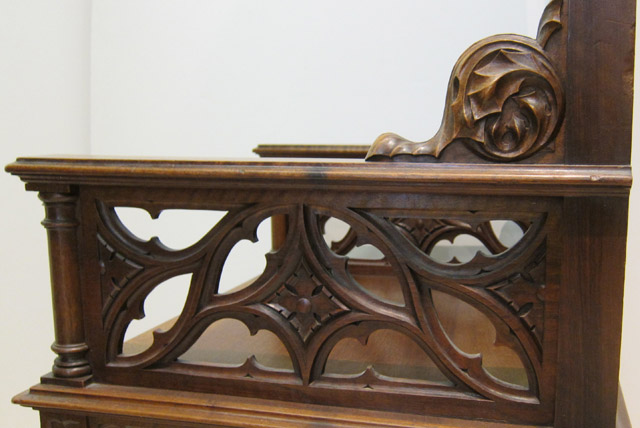 3214-detail of arm of gothic chair