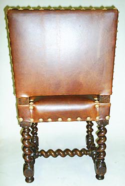 3312-back of leather dining chair