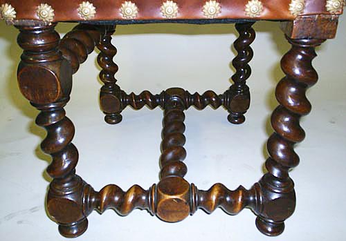 3312-base of louis xiii antique dining chair