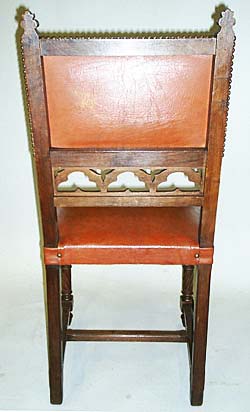 4107-rear view of gothic dining chair