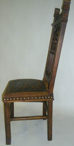 4110-side view gothic dining chair