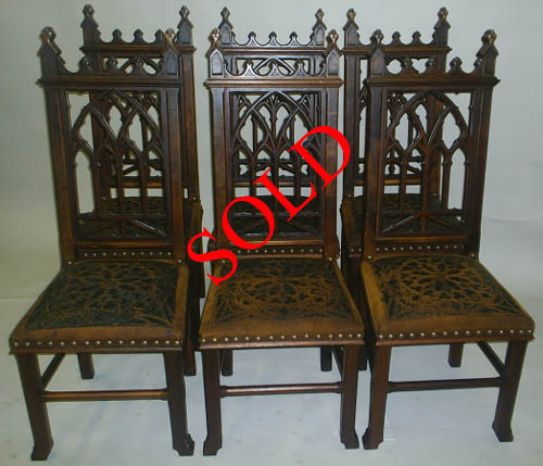 6 antique dining chairs